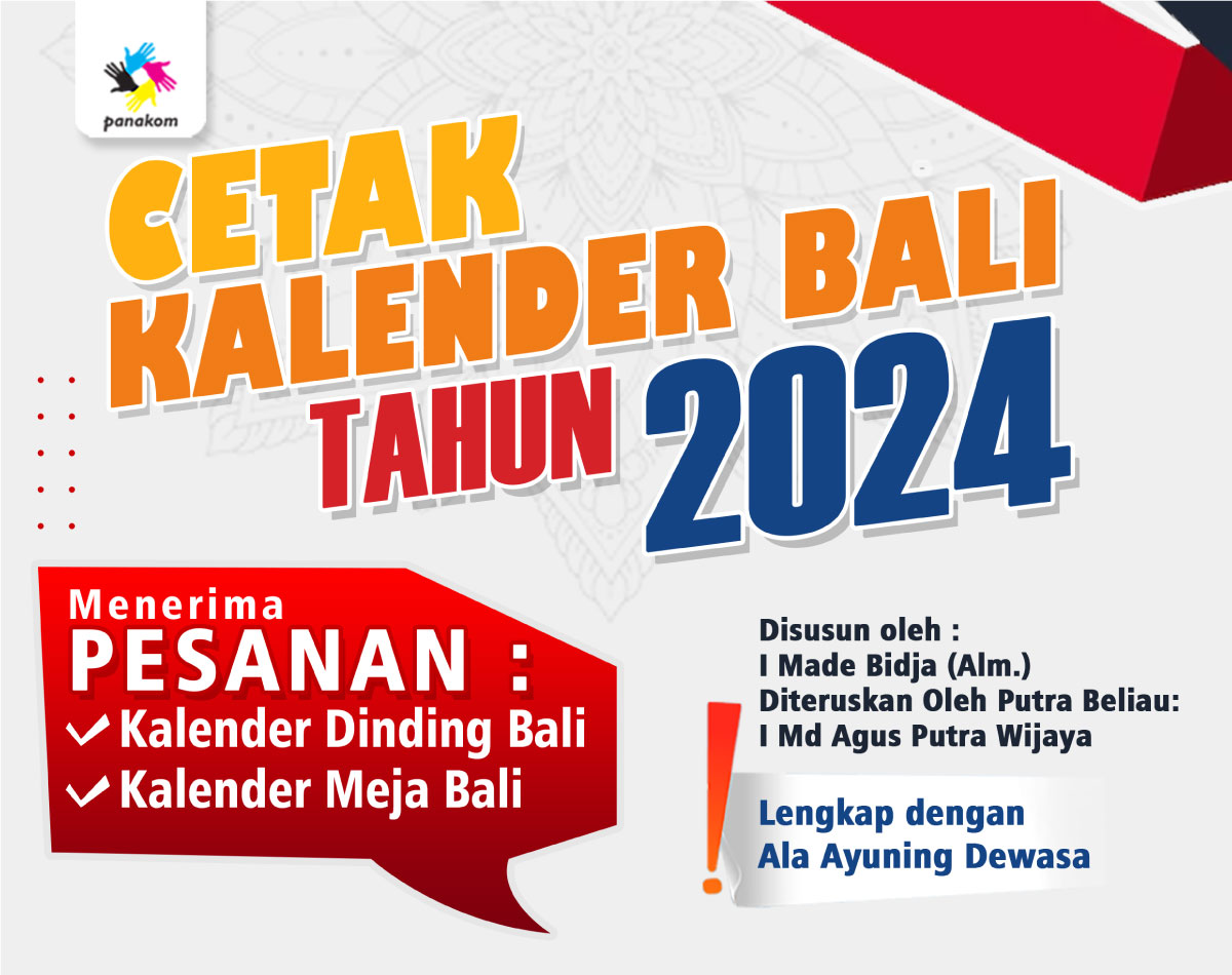 Menerima Cetak Kalender Dinding & Meja Bali Tahun 2024